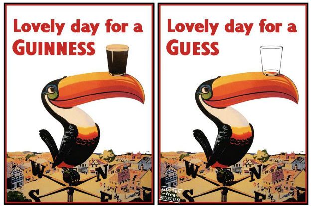 "Este cartel de (la marca de cerveza) Guinness es un tributo a mi amigo Lolo, quien me hizo descubrir los mejores bares en París", aclara Coulet. "Conozco a personas que no pueden comer gluten por razones de salud. Les mostré mi trabajo y se rieron".