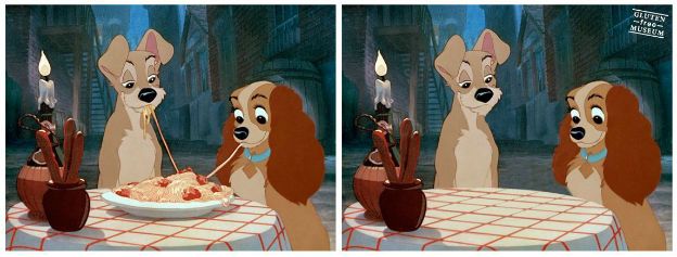 "De niño me encantaba esta película", comenta Coulet. "Esta escena en el restaurante italiano es mágica". El museo sin gluten ha sido compartido decenas de miles de veces en Facebook y Twitter. "Las tendencias son una forma de ver buen arte", agrega este blogero.
