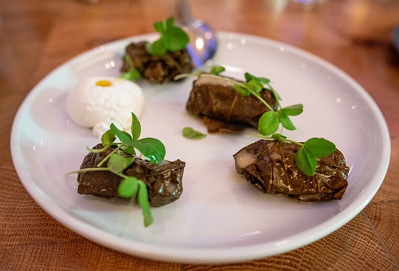 Dolmades de la comida de Grecia.