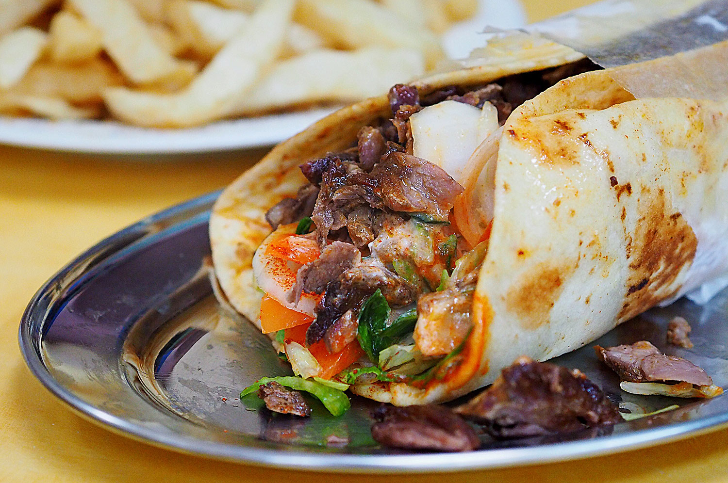 Gyros, comida de Grecia.