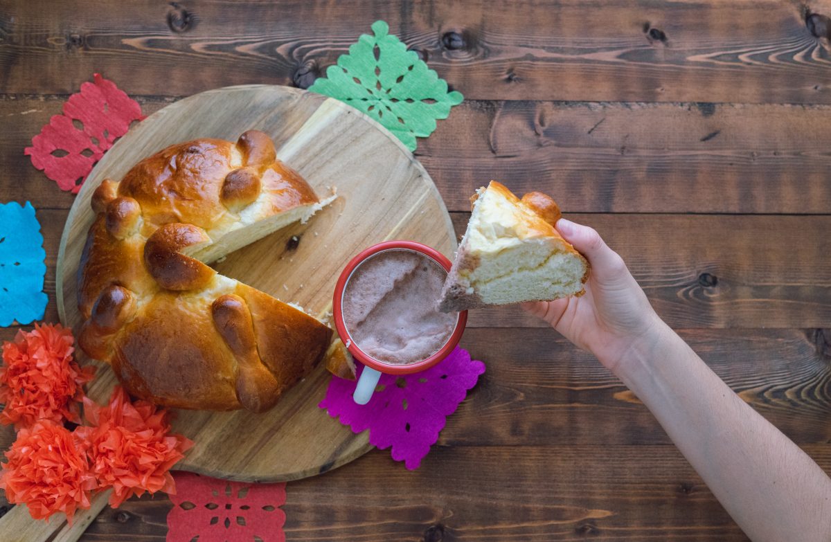 choopear el pan de muerto